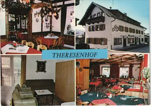 Ansichtskarte Reit im Winkl 4 Bild Theresenhof Innen und außen 1981