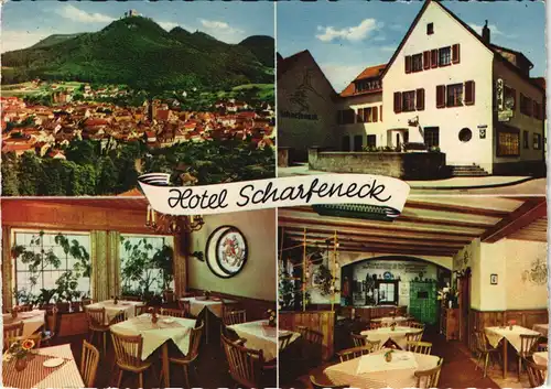 Ansichtskarte Annweiler am Trifels 4 Bild Hotel Scharfeneck 1961