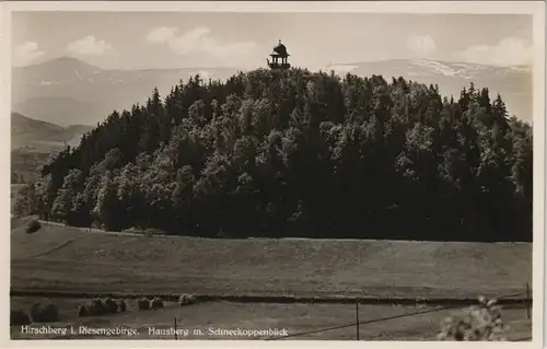 Hirschberg (Schlesien) Jelenia Góra Hausberg Turm Schneekoppenblick 1932
