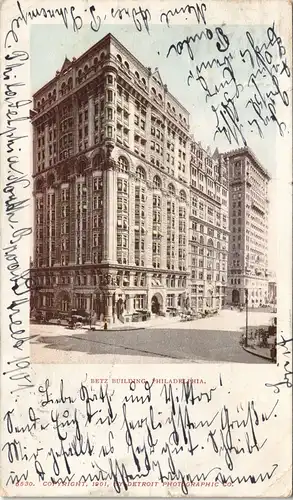 Postcard Philadelphia Betz Building Hochhaus Skyscraper 1904