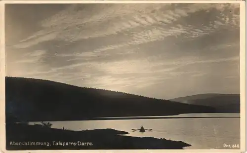 Dessendorf Desná Darretalsperre/vodní nádrž Souš Abendstimmung 1928 Privatfoto