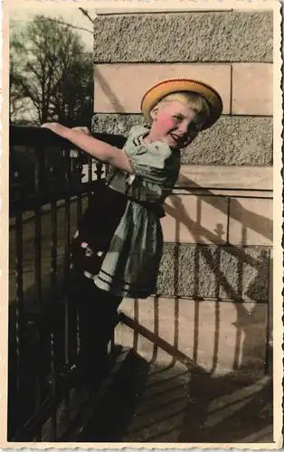 Ansichtskarte  Menschen/Soziales Leben - Kinder Mode Fotokunst coloriert 1932
