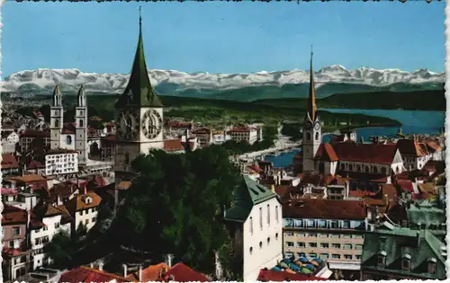 Ansichtskarte Zürich Stadtpartie 1961