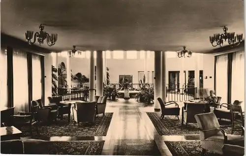 Ansichtskarte Bad Liebenstein Heinrich-Mann-Sanatorium Empfanhshalle 1963