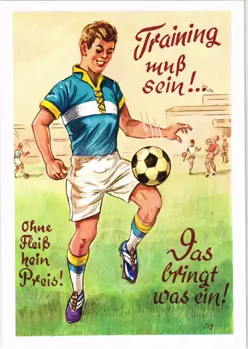 Ansichtskarte  Training muss sein!.. Das bringt was ein. 1980