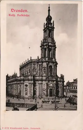 Innere Altstadt-Dresden Partie an der kath. Kirche Hofkirche 1900