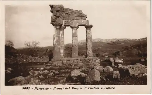 Agrigent Agrigento Avanzi del Tempio di Castore e Polluce, Tempel Ruine 1930