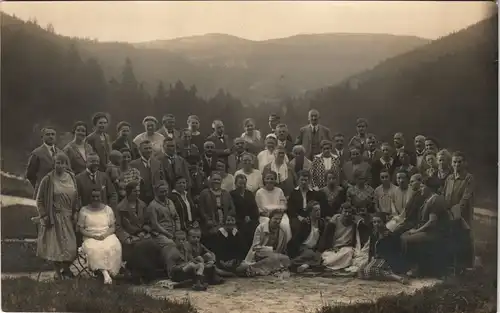 Dippoldiswalde Rudolf Paust, Atelier-Foto mit Personen Gruppe 1930 Privatfoto