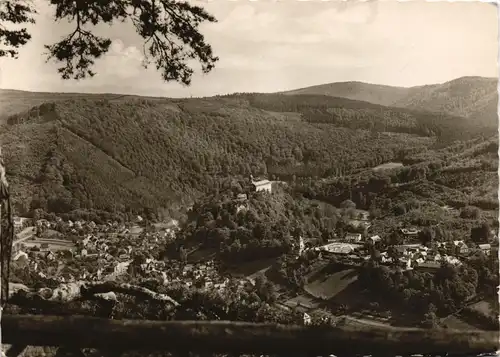 Ansichtskarte Schwarzburg Blick vom Trippstein 1958
