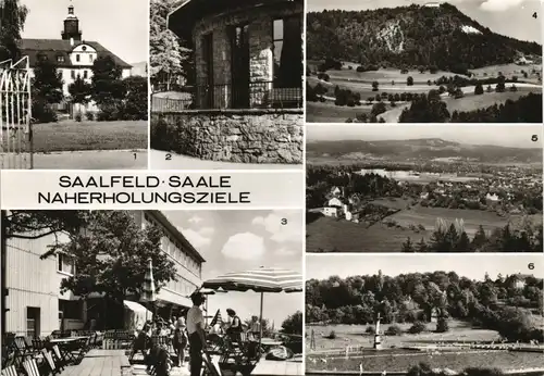 Ansichtskarte Saalfeld (Saale) Kulturpark, Schwimmbad etc 1980