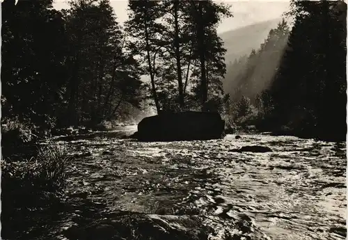 Ansichtskarte .Thüringen Morgenstimmung im Schwarzatal 1958