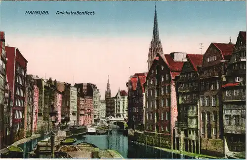 Ansichtskarte Hamburg Deichstrassenfleet 1914