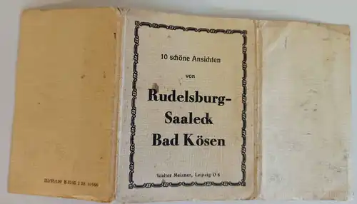 Bad Kösen Heftchen - Leporello Stadtansichten 1952