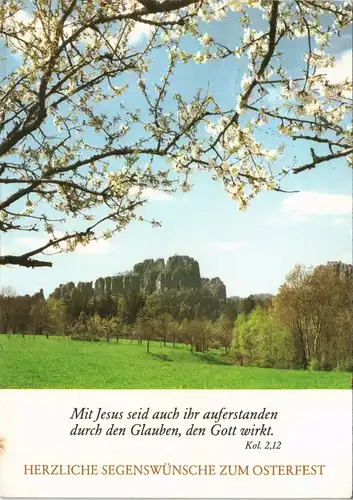Ansichtskarte  Sprüche/Gedichte (Religion/Kirche) Stimmungsbild Ostern 1984
