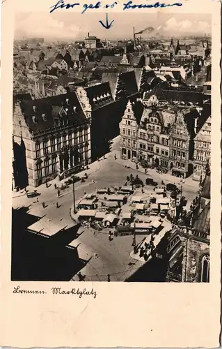 Ansichtskarte Bremen Blick vom Rathaus auf die Fabriken 1942