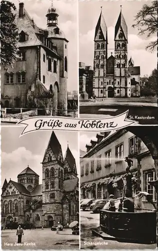 Ansichtskarte Koblenz Kirche, Schängelsche 1962