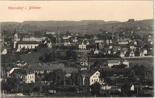 Postcard Warnsdorf Varnsdorf Stadtblick 1912