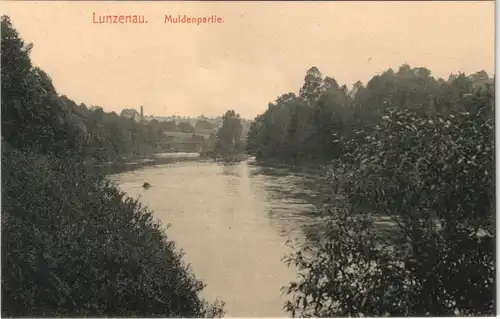 Ansichtskarte Lunzenau Muldenpartie 1925