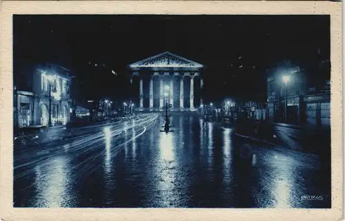 CPA Paris La Nuit - Illuminations de la Rue Royale 1928