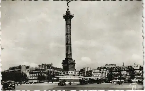 CPA Paris BASTILLE PLACE AND JULY COLUMN ET COLONNE DE JUILLET 1963