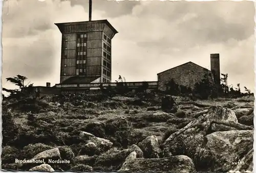 Elbingerode-Oberharz am Brocken Brocken (Harz) Brocken Hotel Nordseite 1959