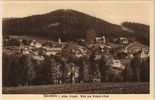 Bärenfels (Erzgebirge)-Altenberg (Erzgebirge) Blick vonm Klotzens Grab 1915