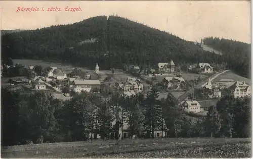 Bärenfels (Erzgebirge)-Altenberg (Erzgebirge) Blick auf die Stadt 1912