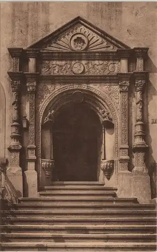 Ansichtskarte Rosswein/ Roßwein Portal am Handwerkerhaus 1914