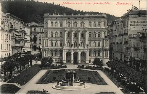 Postcard Marienbad Mariánské Lázně Franz Josephs-Platz 1913