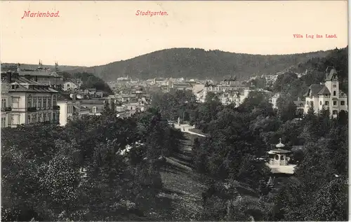 Marienbad Mariánské Lázně Stadtgarten Villa Lug ins Land 1913