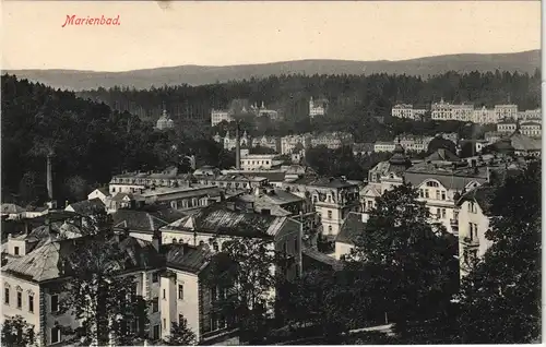 Postcard Marienbad Mariánské Lázně Stadthäuser 1913