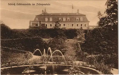 Ansichtskarte Lichtenwalde-Niederwiesa Schloß Lichtenwalde/Kurheim 1928 #