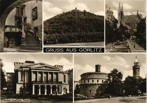 Görlitz Zgorzelec DDR Mehrbild-AK Stadtteilansichten u. Landeskrone 1969