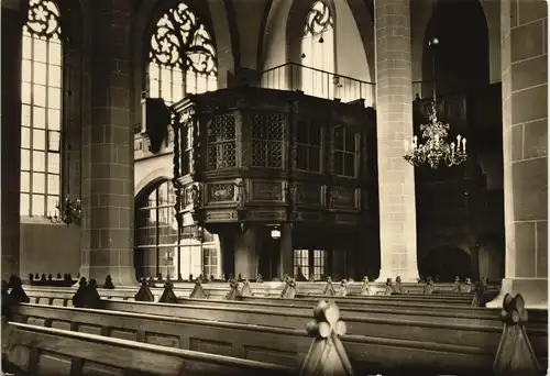 Bautzen Budyšin Dom zu St. Petri: Blick nach der Fürstenloge  Brauthalle 1970