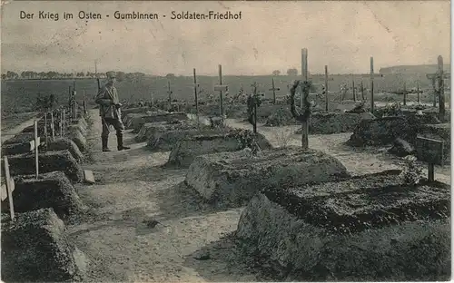Gumbinnen Gussew (Гусев) WK1 Soldatenfriedhof - gel. Feldpost 1915