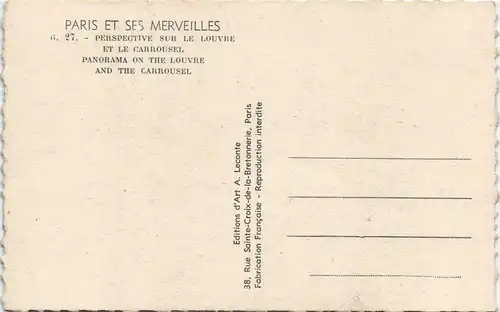 CPA Paris PANORAMA ON THE LOUVRE 1930