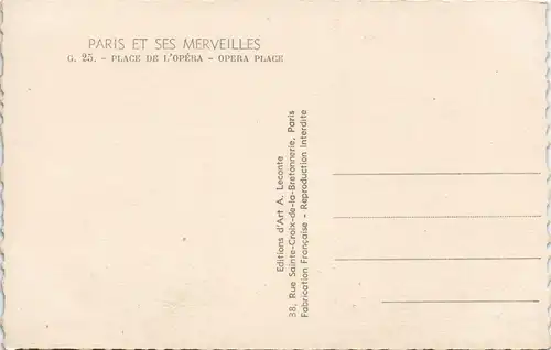 CPA 9. arrondissement-Paris Place de l'Opéra Opera Place 1940