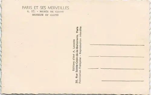 CPA Paris Musée de Cluny Museum 1940