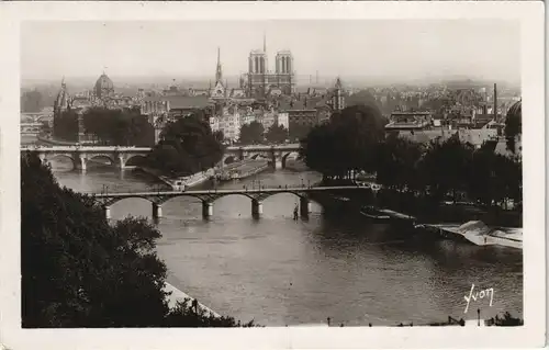 CPA Paris La Cité - Panorama Notre-Dame et les Ponts 1940