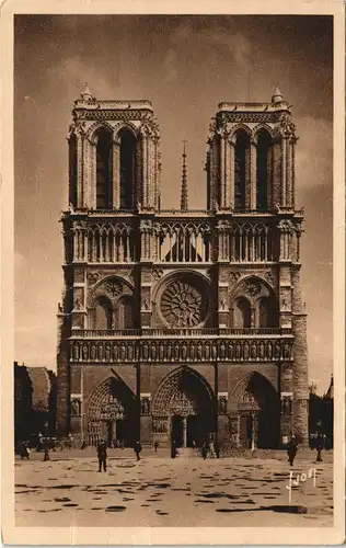 CPA Paris Kathedrale Notre-Dame Außenansicht Kirche 1930