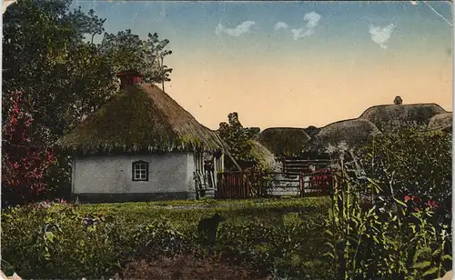 Postcard Polen Polska Polen / Polska - Dorf gel. Feldpost 1917