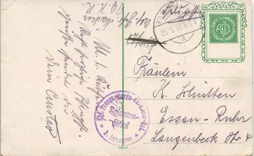 Postcard Polen Polska Polen / Polska - Dorf gel. Feldpost 1917