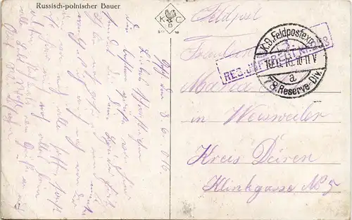 .Russland Россия Bauer Trachten / Typen (Rußland) russische Typen 1917