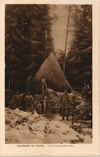 Postcard .Russland Rußland Россия Die Landwehr im Osten 1916