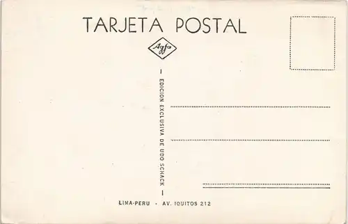 Postcard Lima LIMA-PERU AV. IQUITOS 212 1960