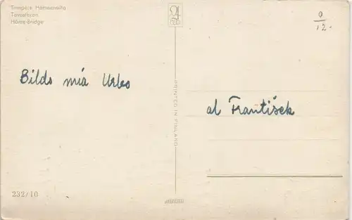 Postcard Tampere Tampere Hämeensilta Tavastbron Häme-Bridge 1960