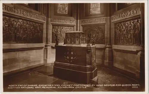 Edinburg Dùn Èideann SHRINE, CASKET BY KING GEORGE AND QUEEN MARY, War  1930