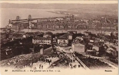 CPA Marseille Vue générale vers le Port Panorama Blick Hafen 1910