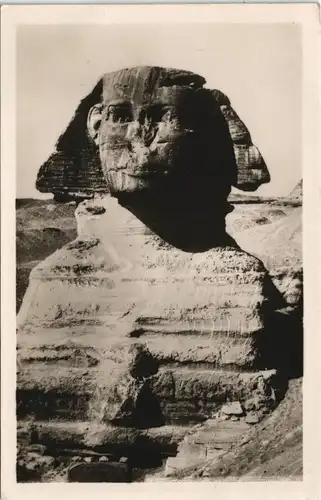 Postcard Giseh Gizeh الجيزة Sphinx Geschichte Ägypten 1940