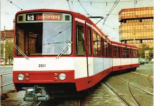 Ansichtskarte Duisburg 6 achs. Stadtbahnwagen Typ B 80 Tram "Sonderzug" 1981